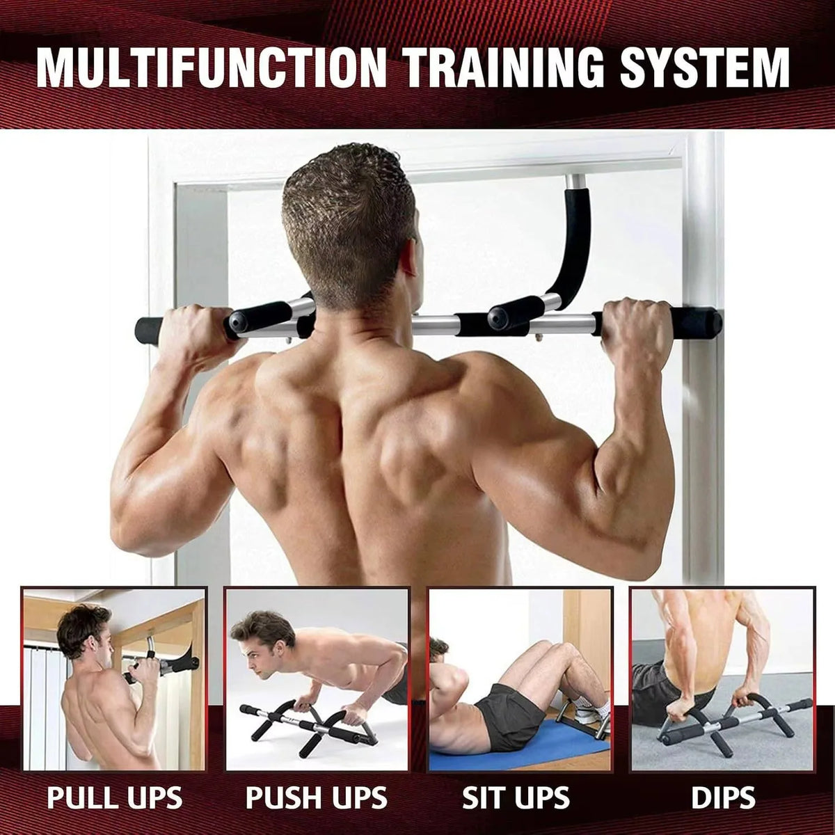 Doorway pull up bar - Doorway Pull Up Bar - No Screws Chin Up Bar