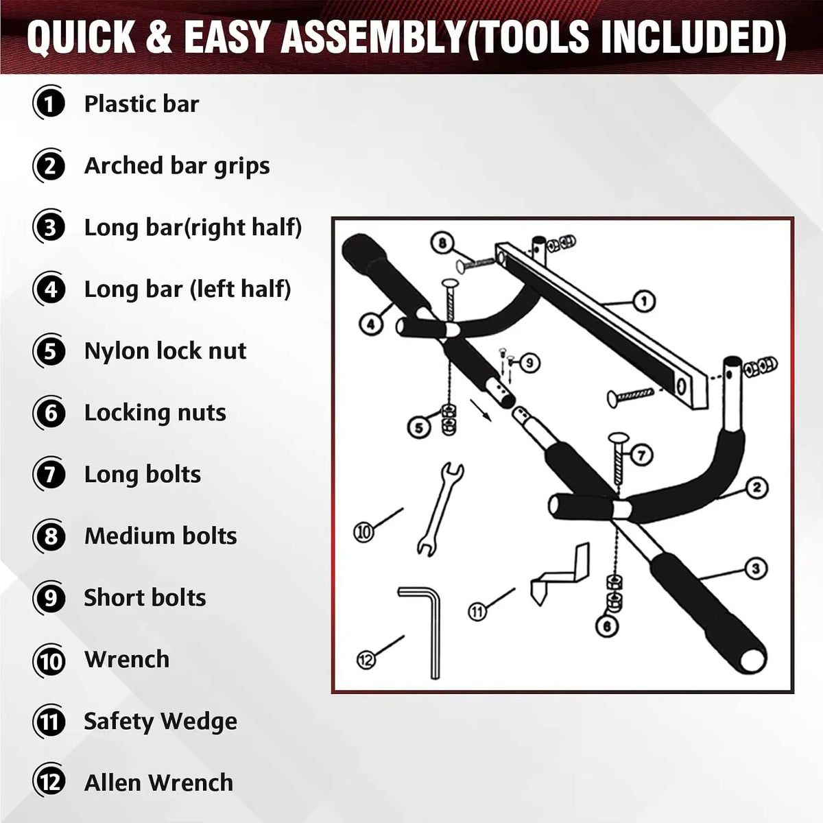 Pull up bar - Doorway Pull Up Bar - No Screws Chin Up Bar