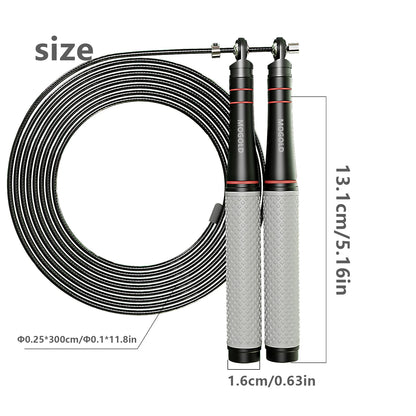 Speed jump rope size: 3 m cable, 13.1 cm handles