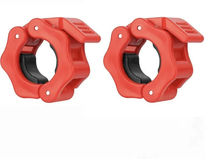 Quick-release barbell collar, 25 mm Red – Pair