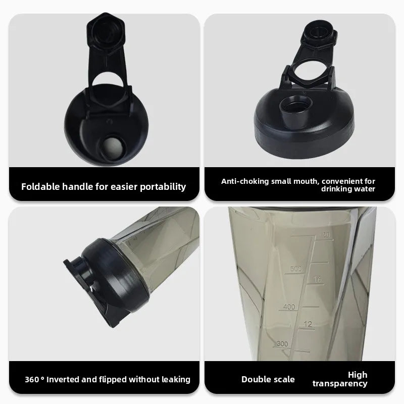 Protein mixer bottle - Protein Shaker Bottle 600ml - Vortex Shaker Cup