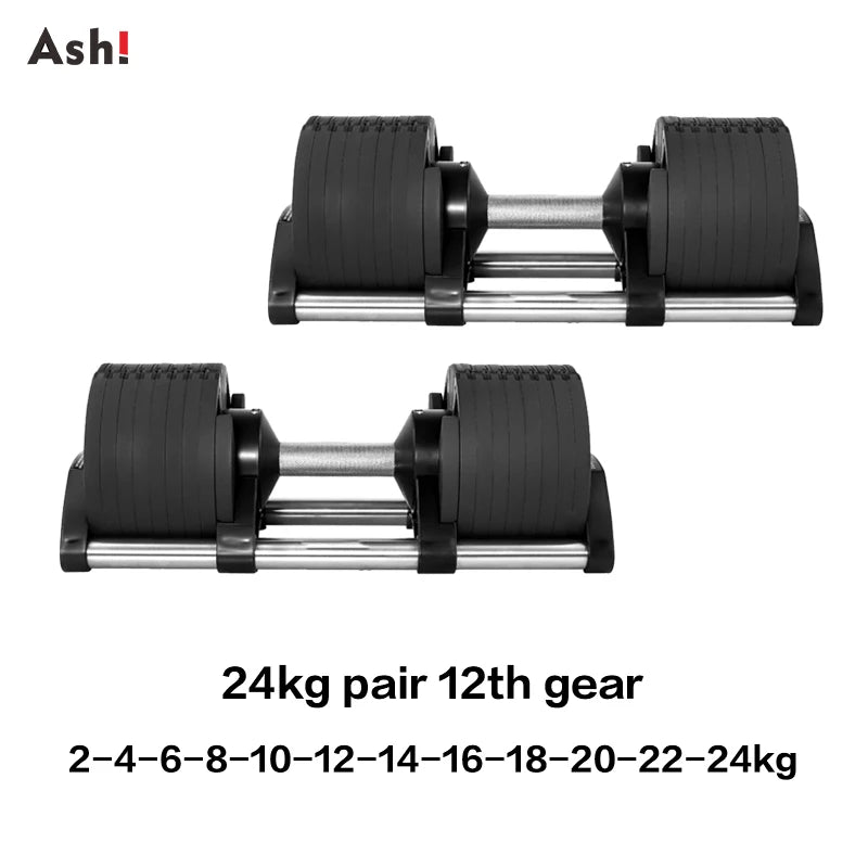Dumbbell set - Adjustable Dumbbells Set - Up to 50kg (110lb) Pair