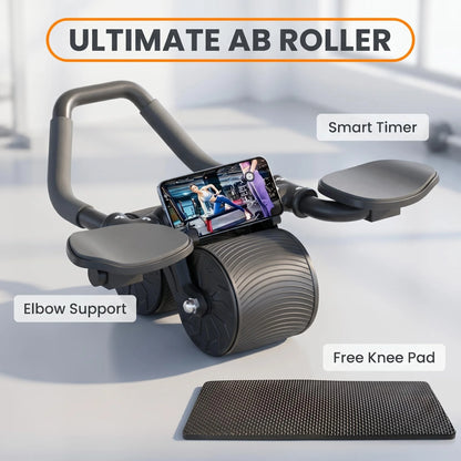 Ab roller - Ab Roller Wheel with Knee Pad & Timer