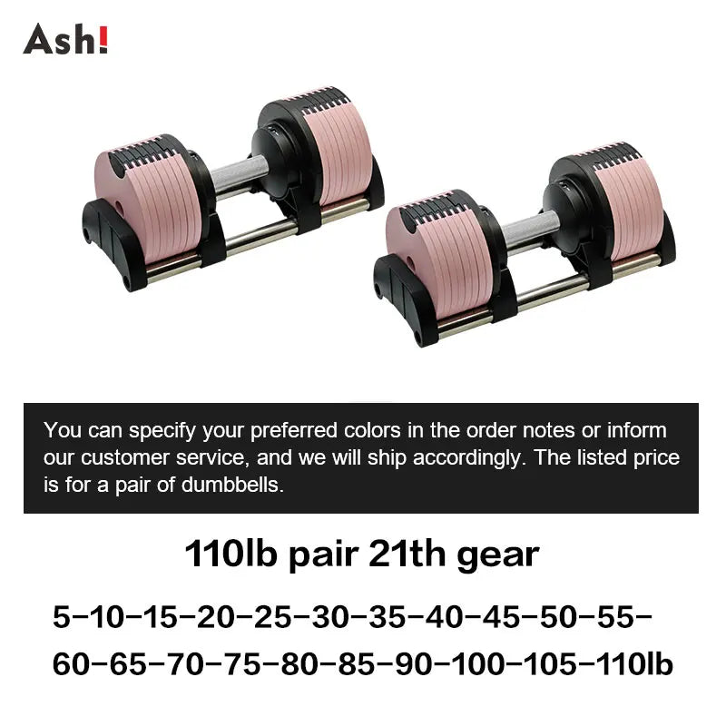 Adjustable dumbbell set - Adjustable Dumbbells Set - Up to 50kg (110lb) Pair