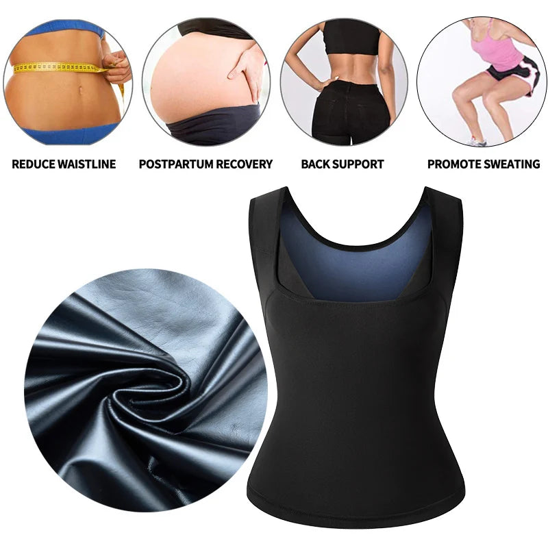 Sweat vest for women - Thermo Sweat Vest - Compression Workout Shirt
