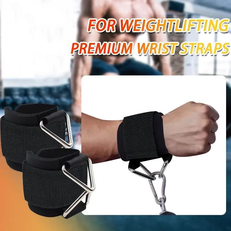 Ankle straps for cable machine - Lifting Straps with D-Ring - Deadlift Wrist Straps