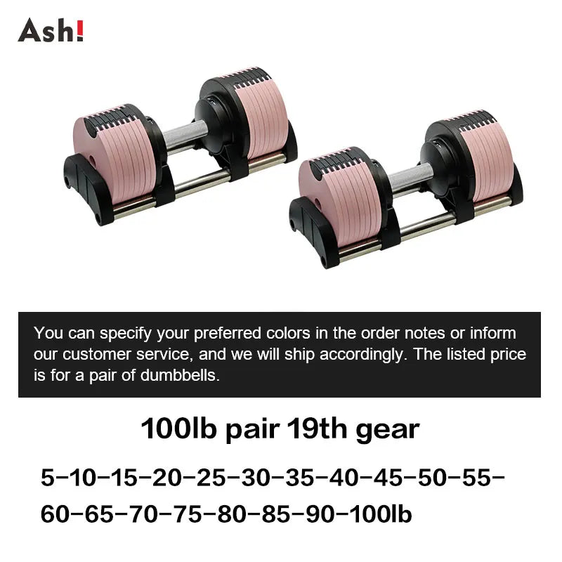 Adjustable Dumbbells Set - Twist Select Pair up to 110 lb
