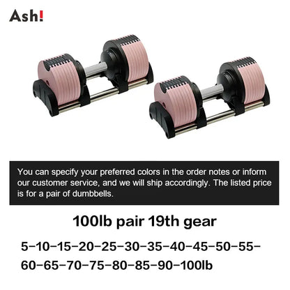 Adjustable Dumbbells Set - Twist Select Pair up to 110 lb