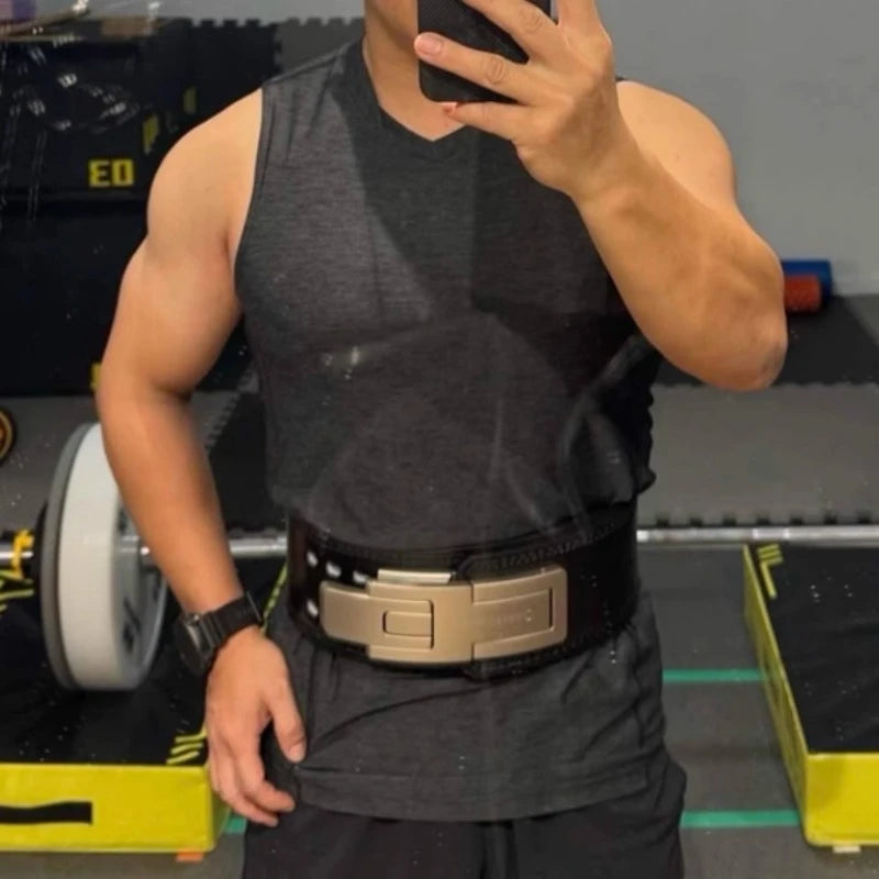 Deadlift belt - Leather Lever Weightlifting Belt