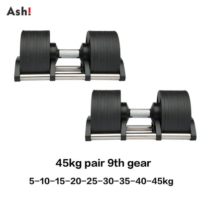 Dumbbell set with rack - Adjustable Dumbbells Set - Up to 50kg (110lb) Pair