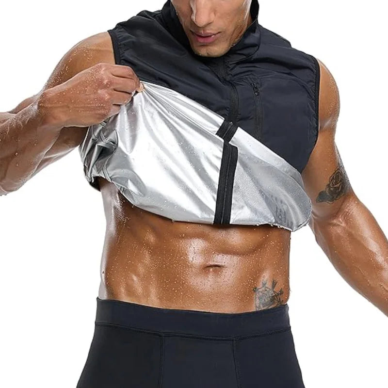 Sauna suit - Sauna Sweat Jacket - Sleeveless Zip Sauna Hoodie