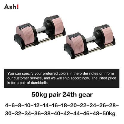Adjustable dumbbells - Adjustable Dumbbells Set - Up to 50kg (110lb) Pair