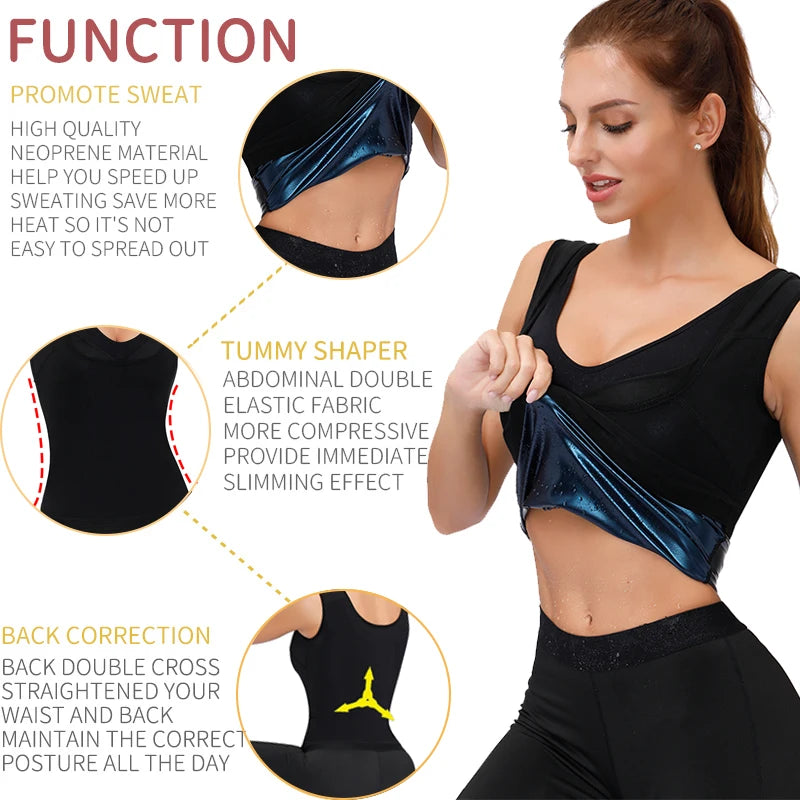 Workout sweat vest - Thermo Sweat Vest - Compression Workout Shirt