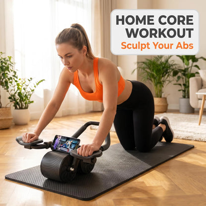 Core wheel - Ab Roller Wheel with Knee Pad & Timer