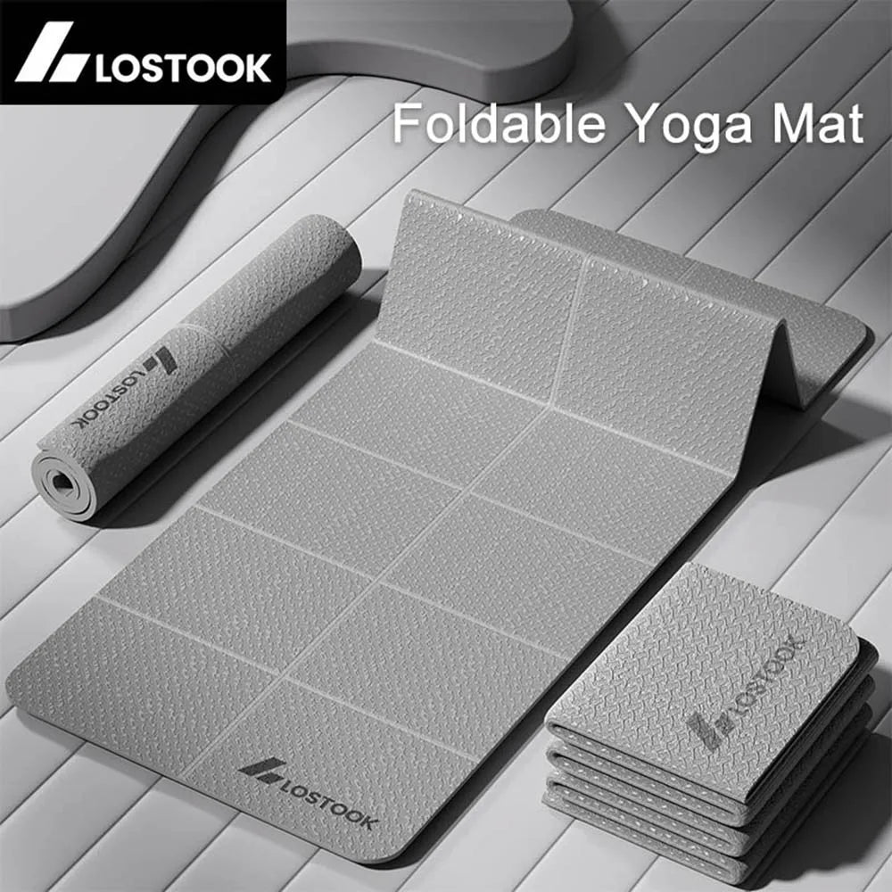 Foldable Yoga Mat 4 mm TPE for Travel and Floor Work