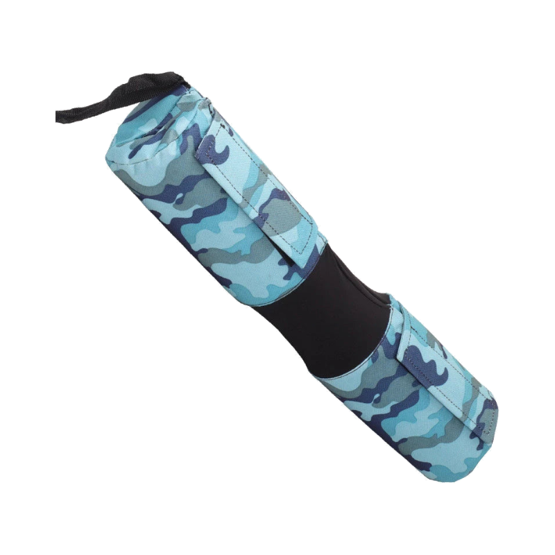 Blue camouflage padded barbell wrap