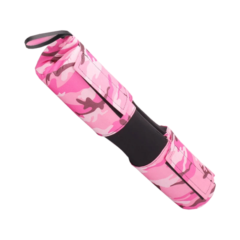 Pink camouflage padded barbell wrap