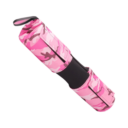 Pink camouflage padded barbell wrap