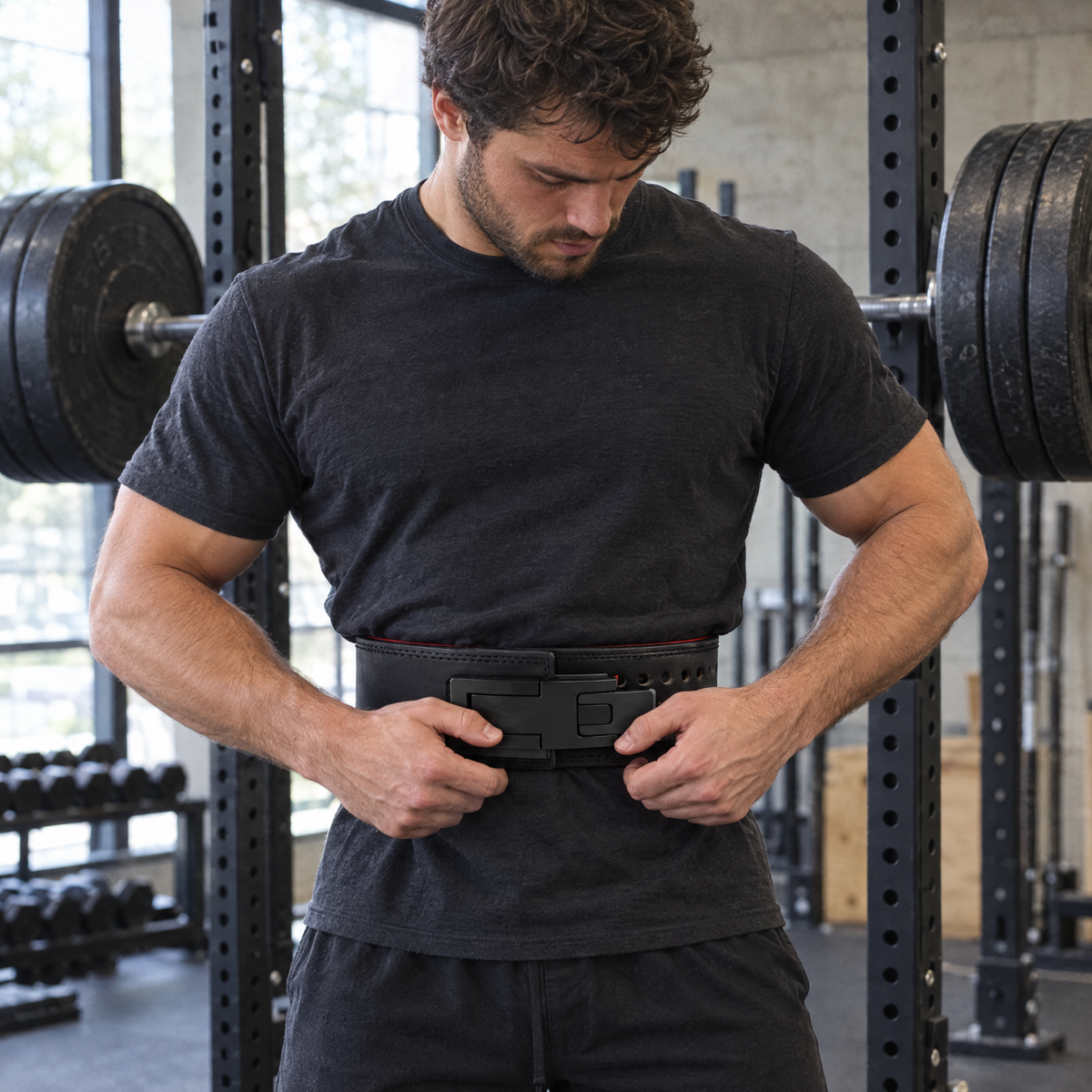 Lever Lifting Belt in use at the gym