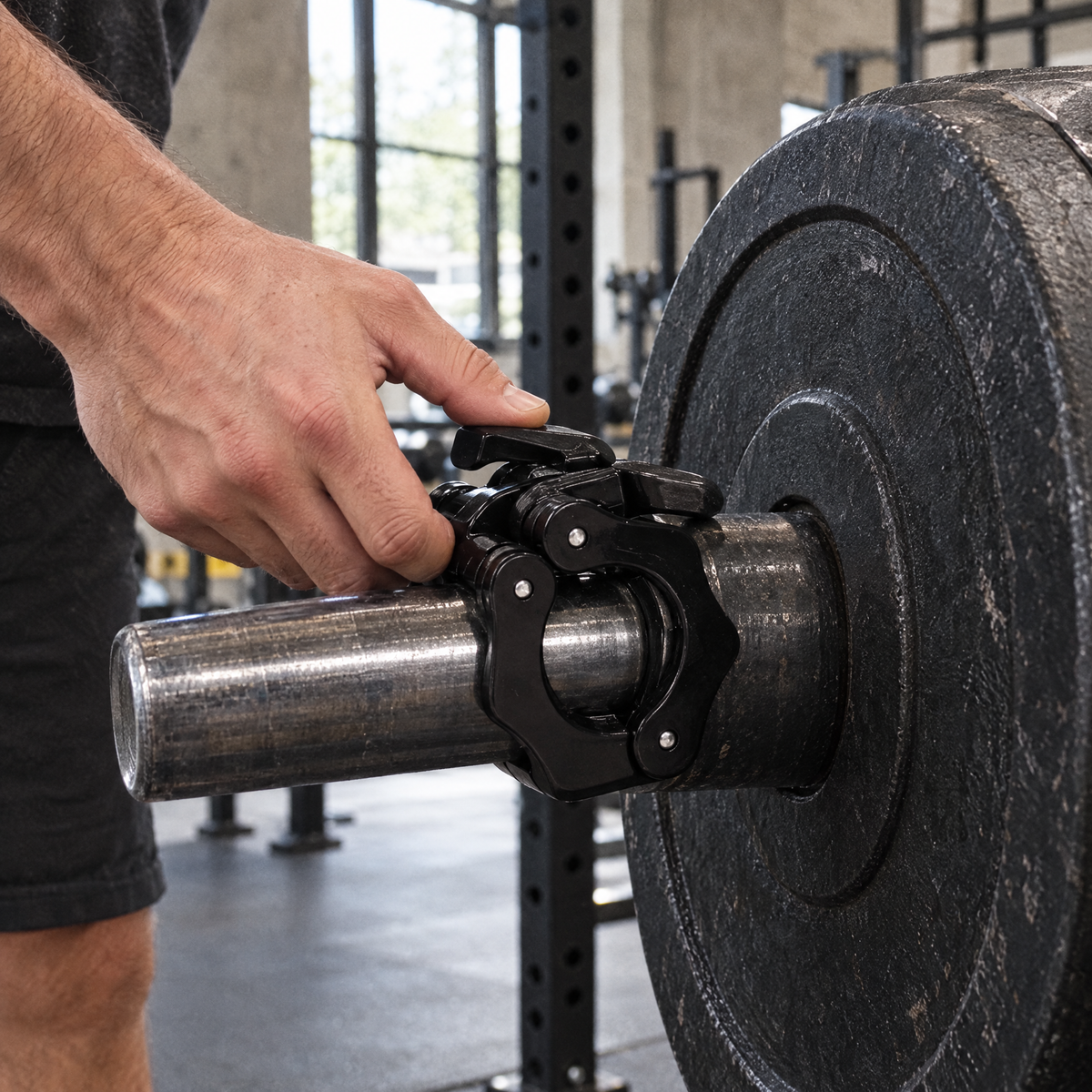 Barbell Collars in use at the gym