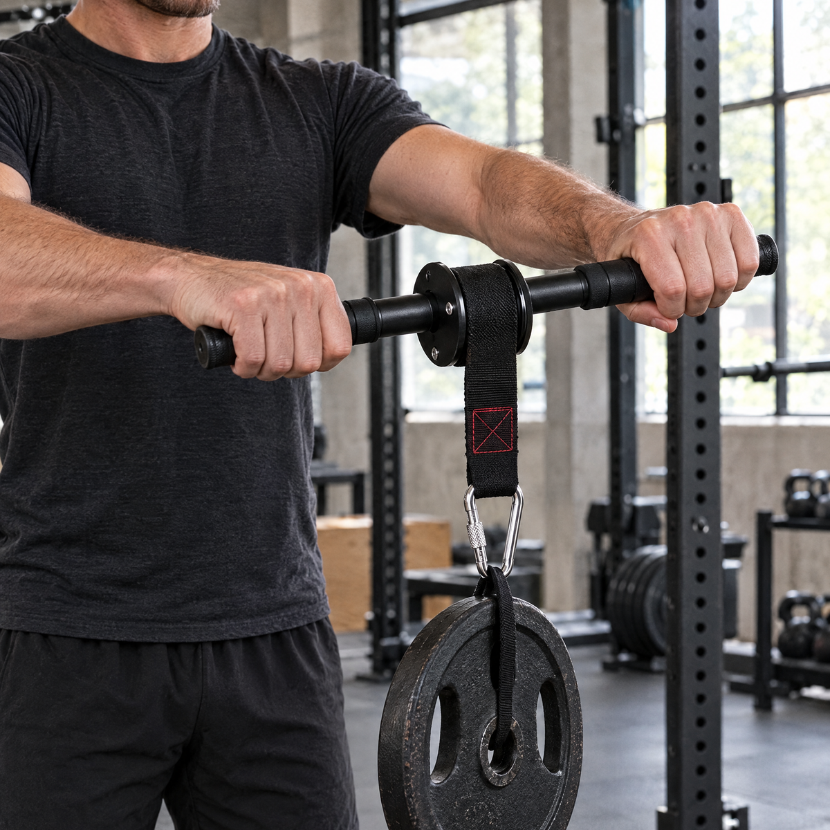 Wrist Roller in use at the gym
