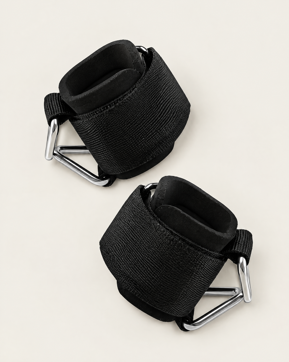 Padded D-ring cable machine cuff, product photo