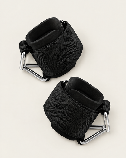 Padded D-ring cable machine cuff, product photo