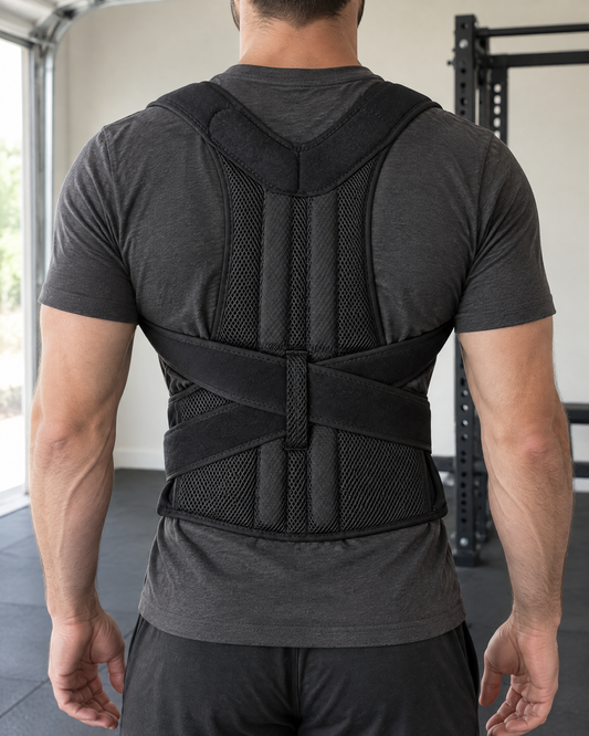 Padded Posture Corrector worn over a t-shirt