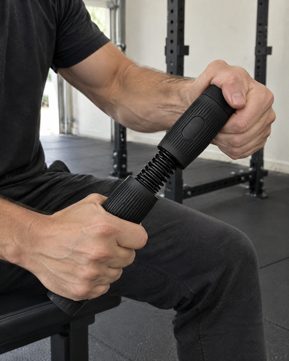 Adjustable Wrist Roller in use in a home gym