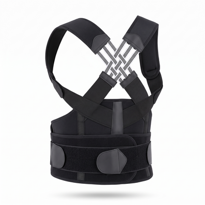 Posture corrector belt on a pure white background