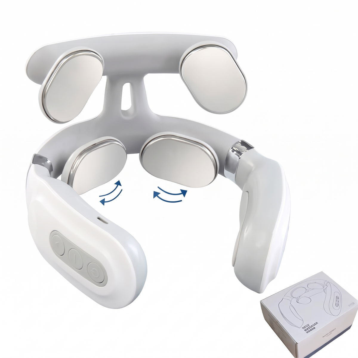 4-head neck and shoulder massager on a pure white background