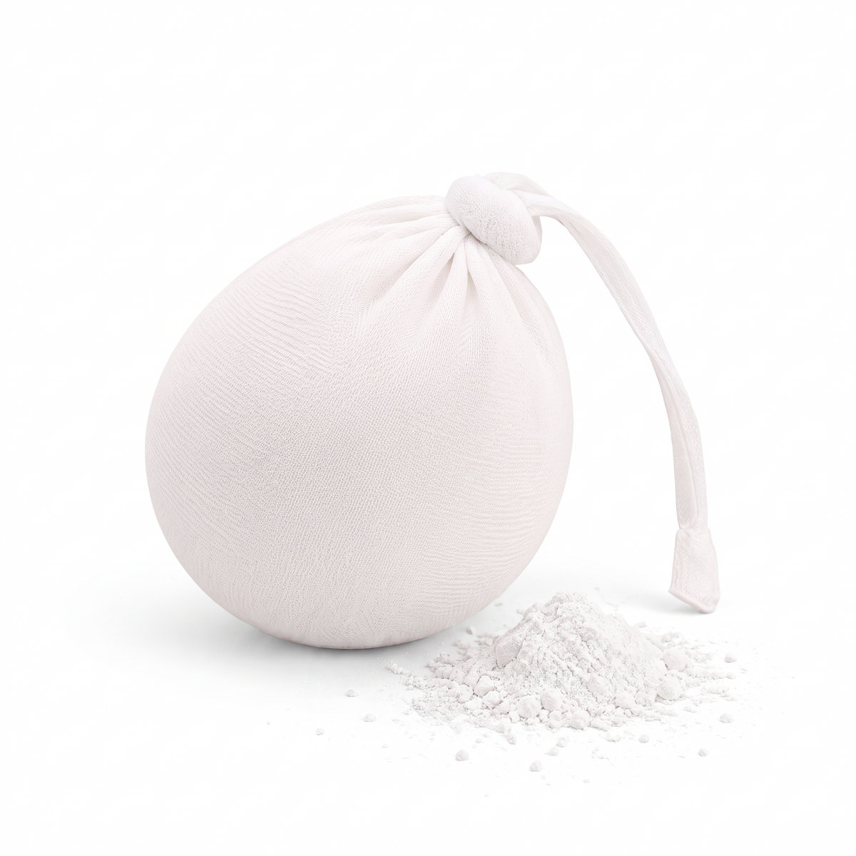 Gym chalk ball on a pure white background