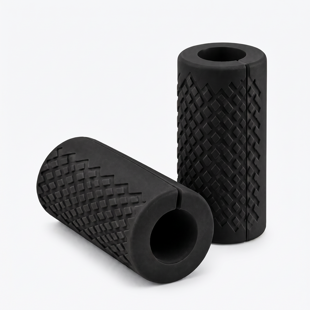 Thick bar fat grips pair on a pure white background